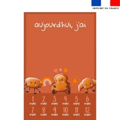 Coupon pour couverture mensuelle bébé motif amis ptit déj - Création Stillistic