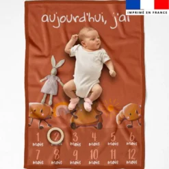 Coupon pour couverture mensuelle bébé motif amis ptit déj - Création Stillistic