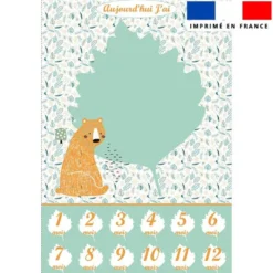 Coupon pour couverture mensuelle bébé motif animaux de la forêt