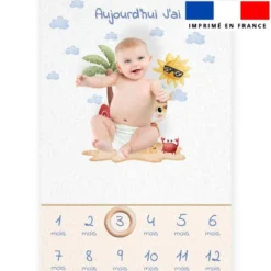 Coupon pour couverture mensuelle bébé motif animaux d'été
