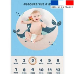Coupon pour couverture mensuelle bébé motif animaux de l'océan