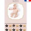 Coupon pour couverture mensuelle bébé motif art déco