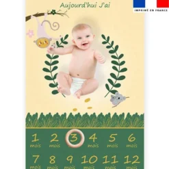 Coupon pour couverture mensuelle bébé motif animaux de la jungle