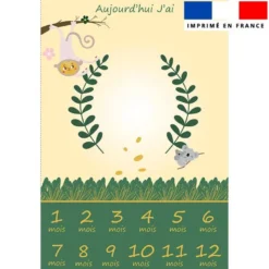 Coupon pour couverture mensuelle bébé motif animaux de la jungle