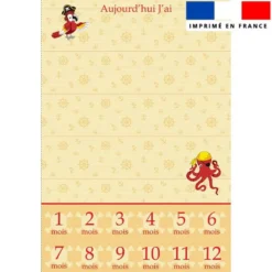 Coupon pour couverture mensuelle bébé motif pirate