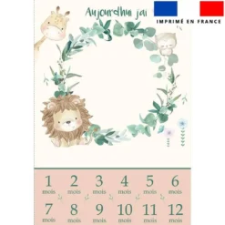 Coupon pour couverture mensuelle bébé motif savane