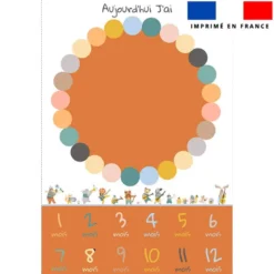 Coupon pour couverture mensuelle bébé motif animaux musiciens