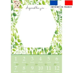 Coupon pour couverture mensuelle bébé motif animaux aquarelle