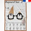Coupon pour couverture mensuelle bébé motif animaux hiver