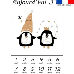 Coupon pour couverture mensuelle bébé motif animaux hiver