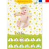 Coupon pour couverture mensuelle bébé motif animaux en vacances