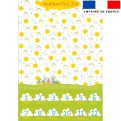 Coupon pour couverture mensuelle bébé motif animaux en vacances