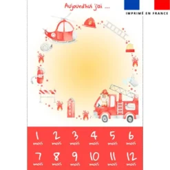 Coupon pour couverture mensuelle bébé motif animaux pompiers