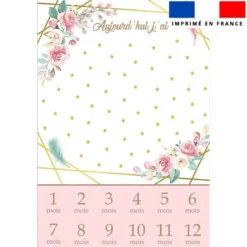 Coupon pour couverture mensuelle bébé motif fleuri