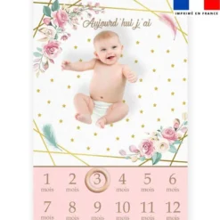 Coupon pour couverture mensuelle bébé motif fleuri