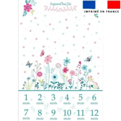 Coupon pour couverture mensuelle bébé motif flower