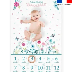 Coupon pour couverture mensuelle bébé motif flower