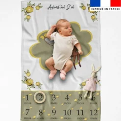 Coupon pour couverture mensuelle bébé motif animaux de la clairière