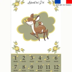 Coupon pour couverture mensuelle bébé motif animaux de la clairière