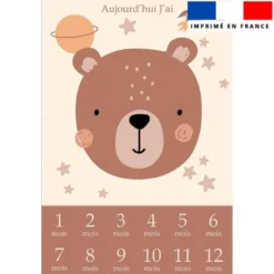 Coupon pour couverture mensuelle bébé motif petit ourson