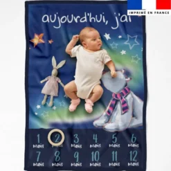 Coupon pour couverture mensuelle bébé motif ours polaire - Création Stillistic