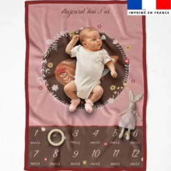 Coupon pour couverture mensuelle bébé motif folk fox