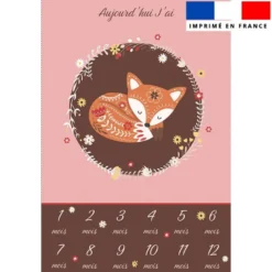 Coupon pour couverture mensuelle bébé motif folk fox