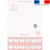 Coupon pour couverture mensuelle bébé motif baby rose et gris