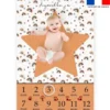 Coupon pour couverture mensuelle bébé motif panda roux