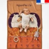Coupon pour couverture mensuelle bébé motif animaux d'automne