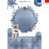 Coupon pour couverture mensuelle bébé motif husky aquarelle