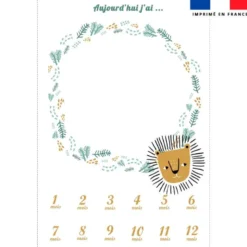 Coupon pour couverture mensuelle bébé motif jungle friends