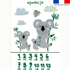 Coupon pour couverture mensuelle bébé motif animaux savane
