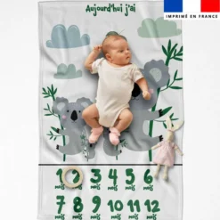 Coupon pour couverture mensuelle bébé motif animaux savane
