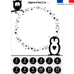 Coupon pour couverture mensuelle bébé motif animaux de la nuit