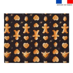 Coupon pour enveloppe en tissu motif Noël pain d'épices - Création Stillistic