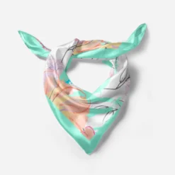 Coupon pour foulard motif floral à l'aquarelle pastel