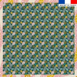Coupon pour foulard motif jungle tropicale