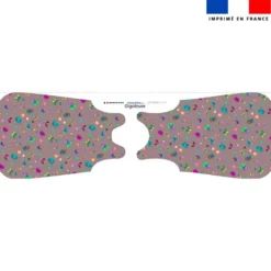 Coupon pour gigoteuse motif bulles et papillons taupe - Création Cat&Coulours