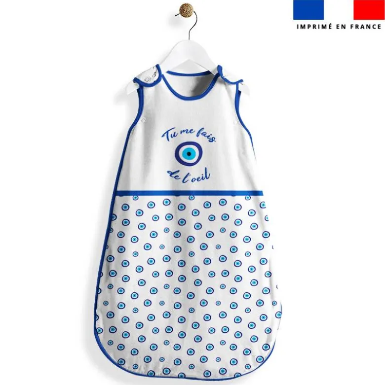 Coupon pour gigoteuse motif Grèce oeil bleu