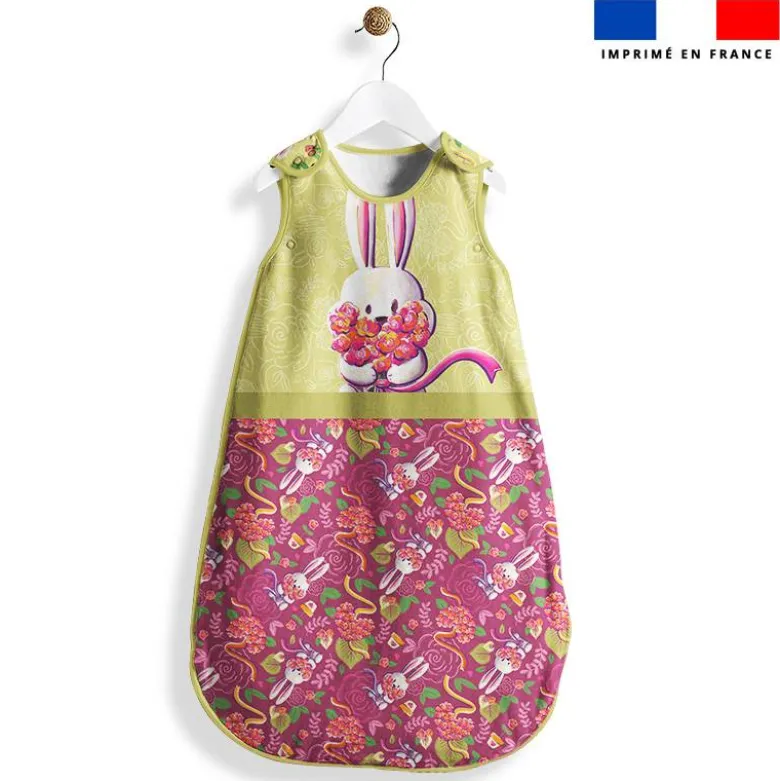 Coupon pour gigoteuse motif lapin printanier - Création Stillistic
