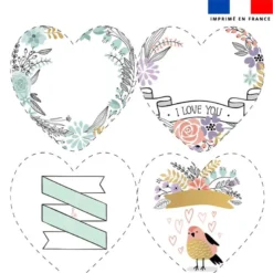 Coupon pour lingettes lavables personnalisées - Love