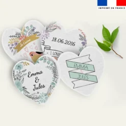 Coupon pour lingettes lavables personnalisées - Love