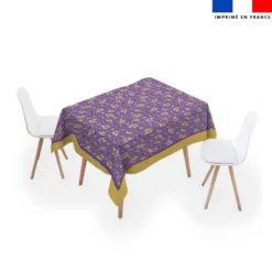 Coupon pour nappe carrée motif mini poule et oeufs de Pâques violet- Création Stillistic