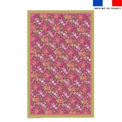 Coupon pour nappe lapin printanier framboise - Création Stillistic