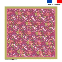 Coupon pour nappe lapin printanier framboise - Création Stillistic
