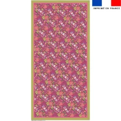 Coupon pour nappe lapin printanier framboise - Création Stillistic