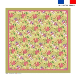Coupon pour nappe lapin printanier vert clair - Création Stillistic