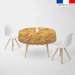 Coupon pour nappe lapin printanier jaune - Création Stillistic