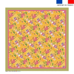 Coupon pour nappe lapin printanier jaune - Création Stillistic